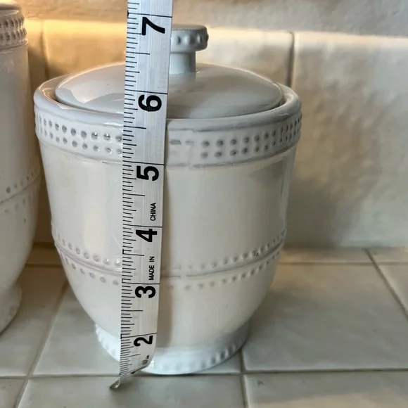 White Ceramic Canister Set - Picture 4 of 4
